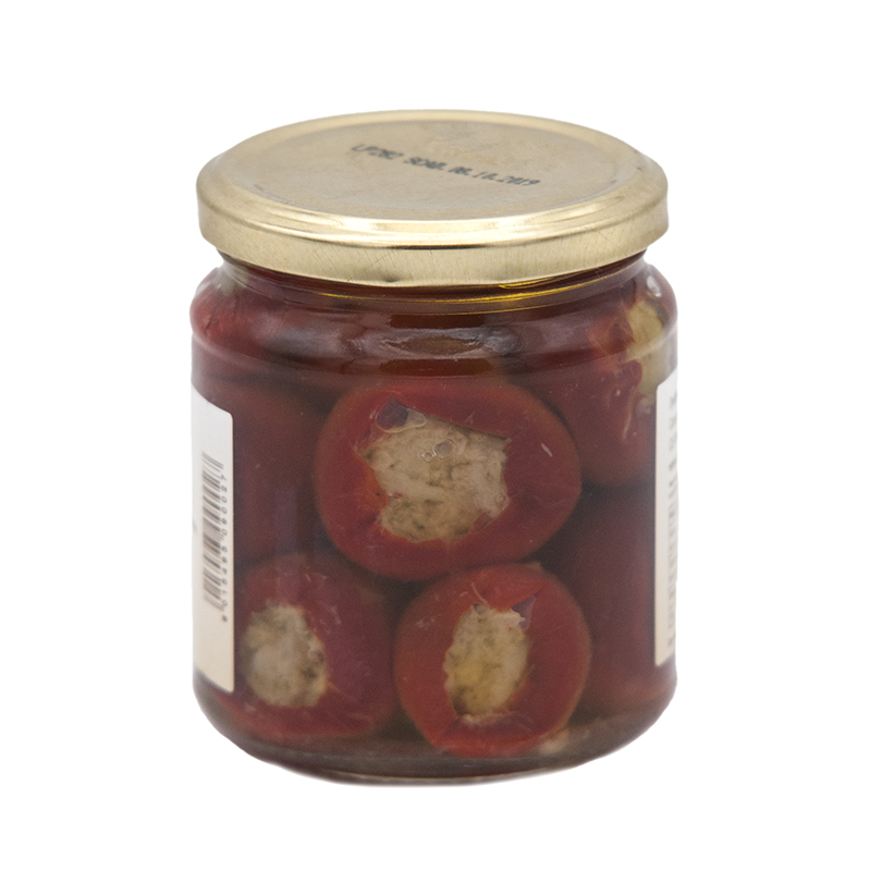 Peperoni sott'olio con acciughe gr 280